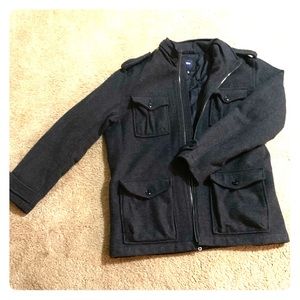Men’s Gap Wool Coat- Dark Heather Gray